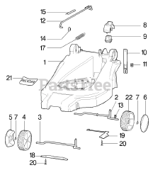 Toro 21070 - Toro 40cm Electric Recycler Walk-Behind Mower (SN: 240000001 - 240999999) (2004)