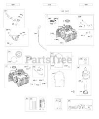 Briggs & Stratton 543777-0110-E1 - Briggs & Stratton Vertical Engine Cylinders, Crankshaft, Piston/Rings/Rods