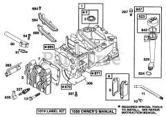 Briggs & Stratton 12T702-0675-XX - Briggs & Stratton Vertical Engine Cylinder, Head, Oil Fill