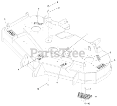 Exmark LZE751CKA524A2 - Exmark 52" Lazer Z E-Series Zero-Turn Mower, Kawasaki FX (SN: 404314159 - 406294344) (Rev B) (2019) Deck W/Decals Assembly