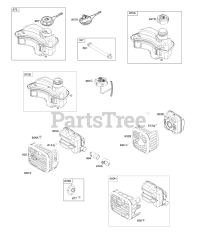 Briggs & Stratton 9P602-0102-H1 - Briggs & Stratton Vertical Engine Exhaust System, Fuel Supply