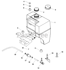 Kohler M14-601533 - Kohler Magnum Engine, Made for Moridge Mfg., 14hp, 10.5kW Fuel Tank 0307005581