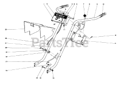 Toro 58013 - Toro 26" Tiller (SN: 004000001 - 004999999) (1974) Handle Assembly