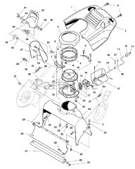 Simplicity 520 E (1693644) - Simplicity 20" Snow Thrower, 5hp Auger Housing &amp; Chute Group - Later Models