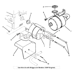 Snapper 7060857 - Snapper 12hp Briggs & Stratton Muffler Kit