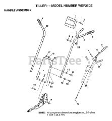 Weed Eater WE F350 E - Weed Eater Tiller (1999) HANDLE ASSEMBLY