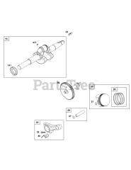 Briggs & Stratton 19L237-0004-H5 - Briggs & Stratton Horizontal Engine Crankshaft Group