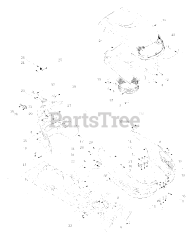 White Outdoor LT-1850 (13A6616H190) - White Outdoor 46" Lawn Tractor (2003) Fuel Tank &amp; Hood Assembly