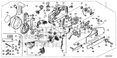Honda BF250 A XXCA (BBJJ) - Honda Marine Engine, Made in Japan (SN: BBJJ-8000001 - BBJJ-9999999) REMOTE CONTROL (NHK MEC) (HANDLE CAP CHROME)