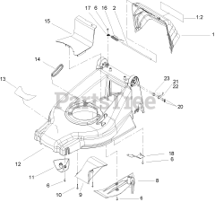 Toro 20833 - Toro 48cm Recycler Walk-Behind Mower (SN: 260000001 - 260999999) (2006)