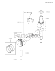 Kawasaki FJ180V-DM07 - Kawasaki Engine PISTON/CRANKSHAFT