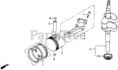Honda HR214 PXA#1 (HR214) - Honda 21" Walk-Behind Mower, Made in USA (SN: HR214-6000001 - HR214-9999999) PISTON