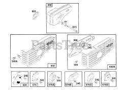 Briggs & Stratton 126702-7015-01 - Briggs & Stratton Vertical Engine Mufflers and Deflectors