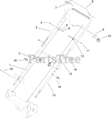 Toro 20007 - Toro 22" Recycler Walk-Behind Mower (SN: 240000001 - 240999999) (2004) Bail and Handle Assembly