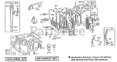Briggs & Stratton 191707-2425-01 - Briggs & Stratton Vertical Engine Cyl, Sump, Oil Fill,Governor