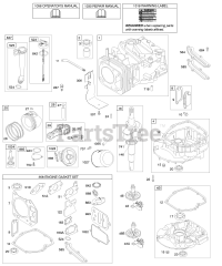 Briggs & Stratton 12H602-0334-E1 - Briggs & Stratton Vertical Engine Camshaft, Crankshaft, Cylinder, Engine Sump, Lubrication, Piston Group