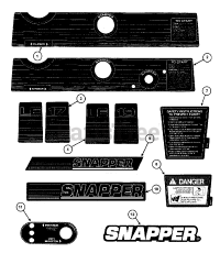 Snapper ELE 3190R (84675) - Snapper 19" Snow Thrower, 3hp DECALS (94 MODEL YEAR &amp; EARLIER)