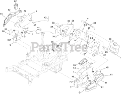 Toro 74055 TA (4000) - Toro 60" Z Master Zero-Turn Mower (SN: 415400000 - 416274271) Throttle, Choke Cable and Guard Assembly