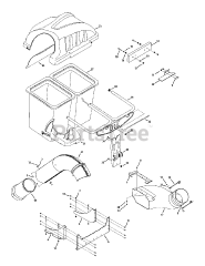 Cub Cadet 19A70010 (19A70010100) - Cub Cadet Twin Rear Bagger General Assembly