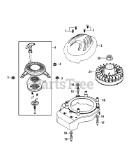MTD 2P70M0D - MTD Engine 2P70M0D Flywheel &amp; Shroud