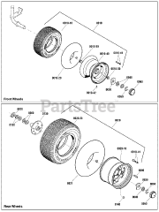 Simplicity 2691336-01 - Simplicity Broadmoor 48" Lawn Tractor, 25hp Wheels &amp; Tires Group - Wheel Hub