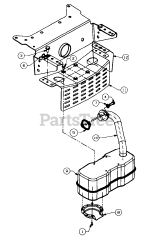 Yard-Man 1363694H701 - Yard-Man Lawn Tractor (1996) Muffler Assembly