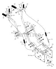 Scotts 627108x31C - Scotts 27" Snow Thrower (2001) Handle Assembly
