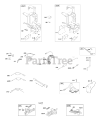 Briggs & Stratton 125602-0114-E2 - Briggs & Stratton Vertical Engine Controls, Flywheel Brake, Governor Spring, Ignition