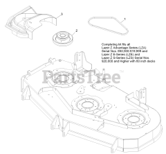 Exmark LZUV3B - Exmark Ultra Vac Triple Bagger for Lazer Z Mower (SN: 000920000 - 000999999) (2011)