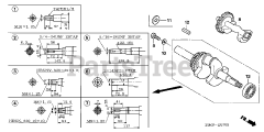 Honda GX390 U1 VXE4 (GCANK) - Honda Engine, Made in Japan (SN: GCANK-1000001 - GCANK-9999999) CRANKSHAFT