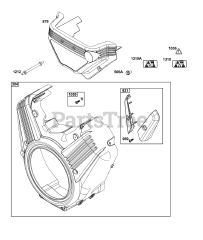 Briggs & Stratton 61A277-0103-J1 - Briggs & Stratton Horizontal Engine Blower Housing Group