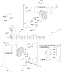 Briggs & Stratton 294777-1035-E2 - Briggs & Stratton Vertical Engine Cylinder Head, Valve Gasket Set