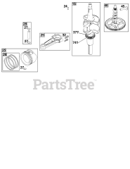 Briggs & Stratton 40U877-0002-B5 - Briggs & Stratton Vertical Engine Crankshaft Group
