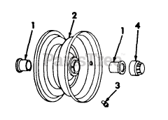 International Harvester 75 (0340008U) - International Harvester Riding Mower (1972 - 1981) Front Wheels