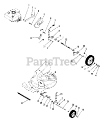 Ariens 911018 (LM 21 S) - Ariens 21" Self-Propelled Walk-Behind Mower, 4hp Sachs (SN: 000101 & Above) Wheels And Wheel Adjusters
