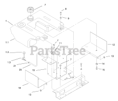 Toro 73428 (312-8) - Toro Garden Tractor (SN: 089000001 - 089000499) (1998) Fuel Tank Assembly
