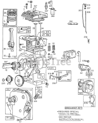 Briggs & Stratton 131431-2134-01 - Briggs & Stratton Horizontal Engine Cylinder,Cylinder Hd,Piston
