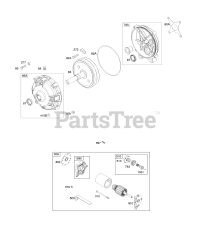 Briggs & Stratton 201352-0049-E9 - Briggs & Stratton Horizontal Engine Electric Starter, Gear Reduction
