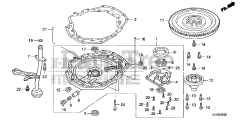 Honda BF175 AK1 XA (BAJJ) - Honda Marine Engine, Made in Japan (SN: BAJJ-1300001 - BAJJ-9999999) OIL PUMP + FLYWHEEL