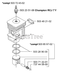 Husqvarna 225 E - Husqvarna Handheld Edger (2000-10) Piston/Cylinder