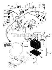 Toro 01-10K802 (C-105) - Toro Garden Tractor (1981) Electrical System C-175 Twin Cylinder Model