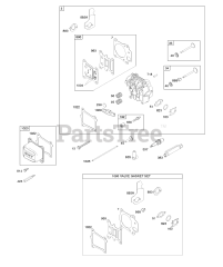 Briggs & Stratton 12Q902-0116-B1 - Briggs & Stratton Vertical Engine Cylinder Head, Gasket Set-Valves, Valves