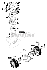 Echo ST-8027 - Echo Snow Thrower Chute Assembly, Wheels, Axle