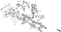 Honda H4518 H HSA/C (MZAT) - Honda Lawn Tractor, Made in Japan (SN: MZAT-3000001 - MZAT-3999999) FRAME
