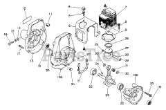 Echo GT-200 BE - Echo String Trimmer (BE Version) Engine, Crankcase, Fan Housing