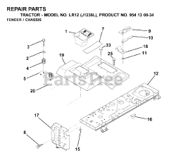 Jonsered LR 12 (954130034) - Jonsered Rear-Engine Riding Mower (2000-03)
