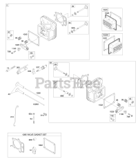 Briggs & Stratton 406577-0139-E2 - Briggs & Stratton Vertical Engine Cylinder Head, Gasket Set-Valve, Valves