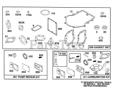 Briggs & Stratton 400707-1507-01 - Briggs & Stratton Vertical Engine Gasket Sets