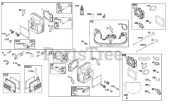 Briggs & Stratton 40T877-0015-B5 - Briggs & Stratton Vertical Engine Cylinder Head Group