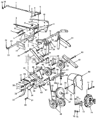 Cub Cadet 450 (190-450-100) - Cub Cadet 45" Snow Thrower Attachment att Undercarriage &amp; Pivot Tube